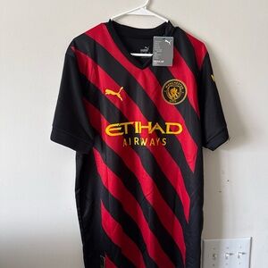 Puma Manchester City Black and Red Jersey